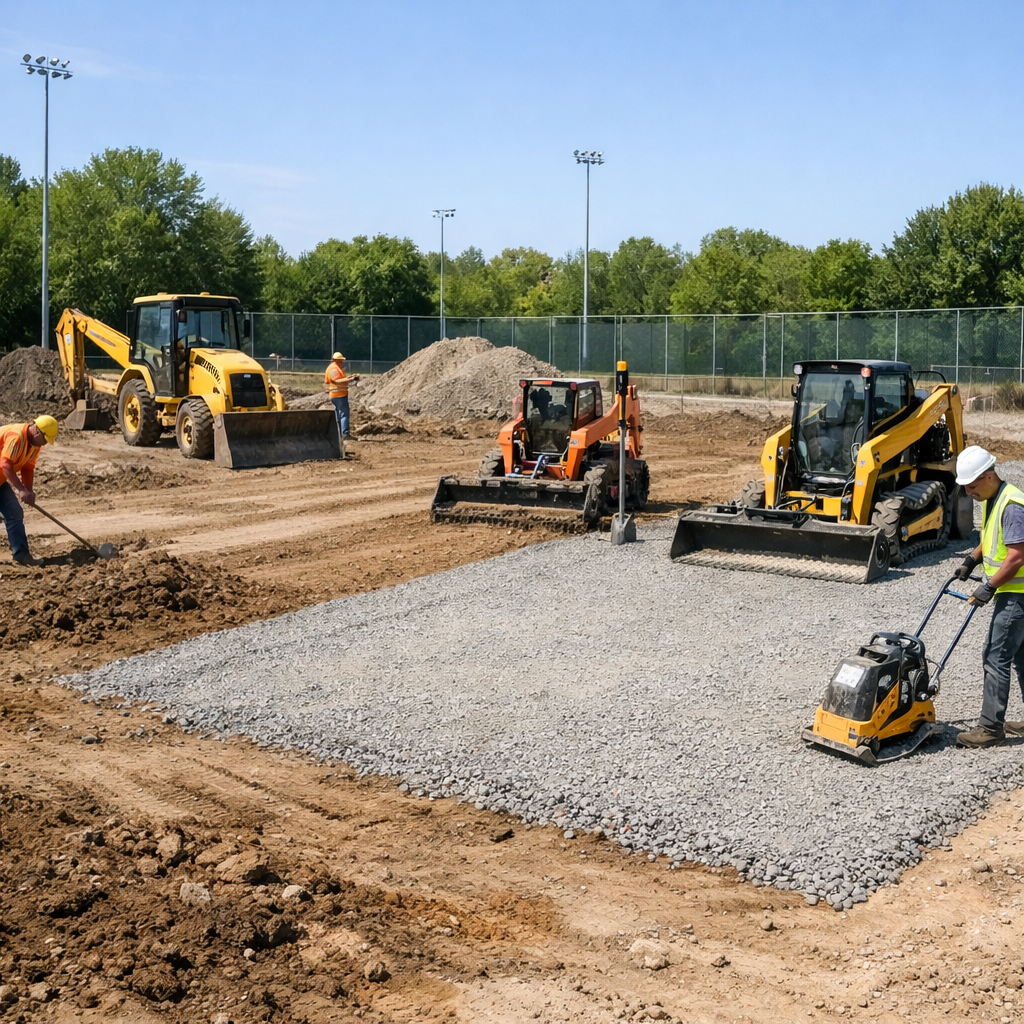 padel court site preparation