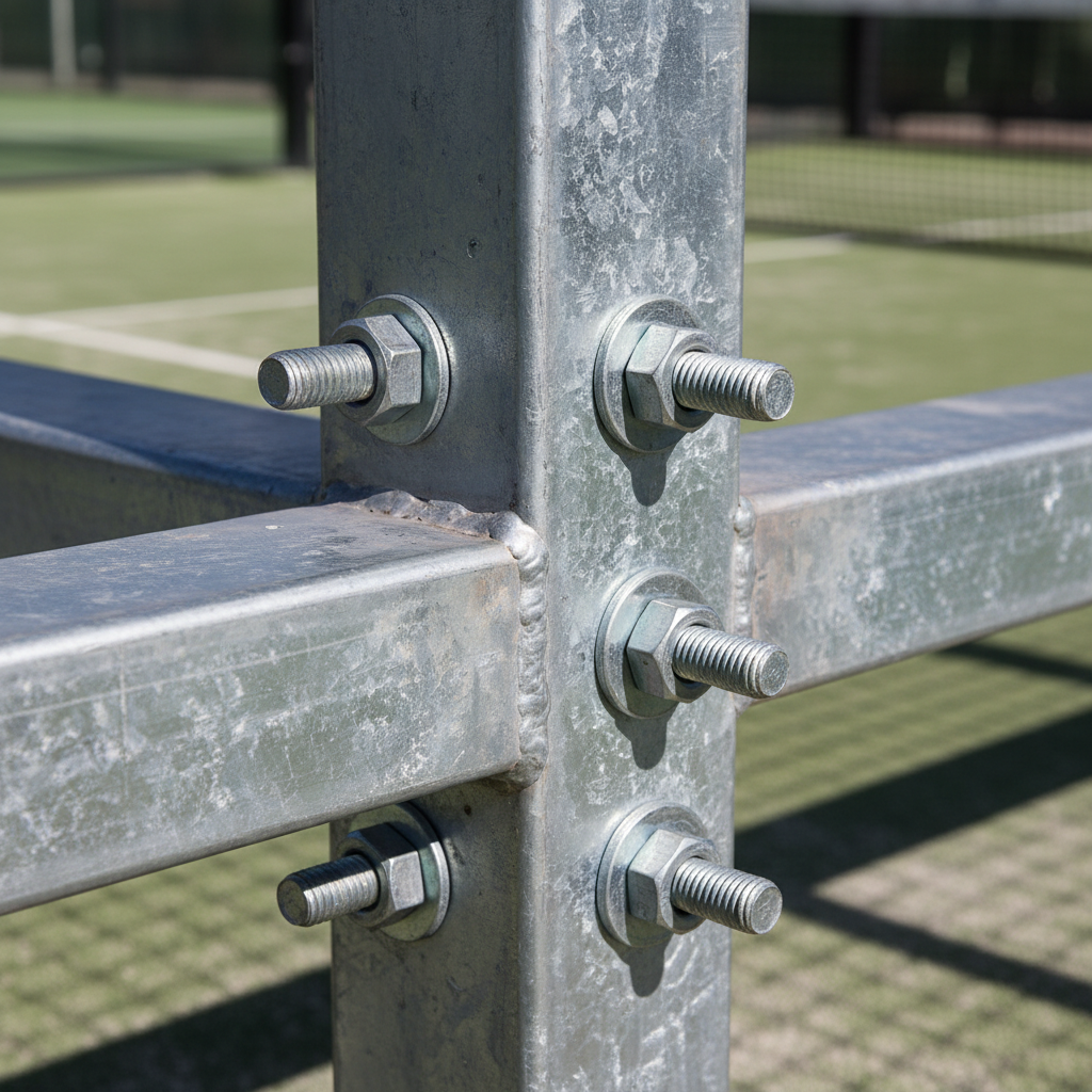 Galvanized steel posts padel court