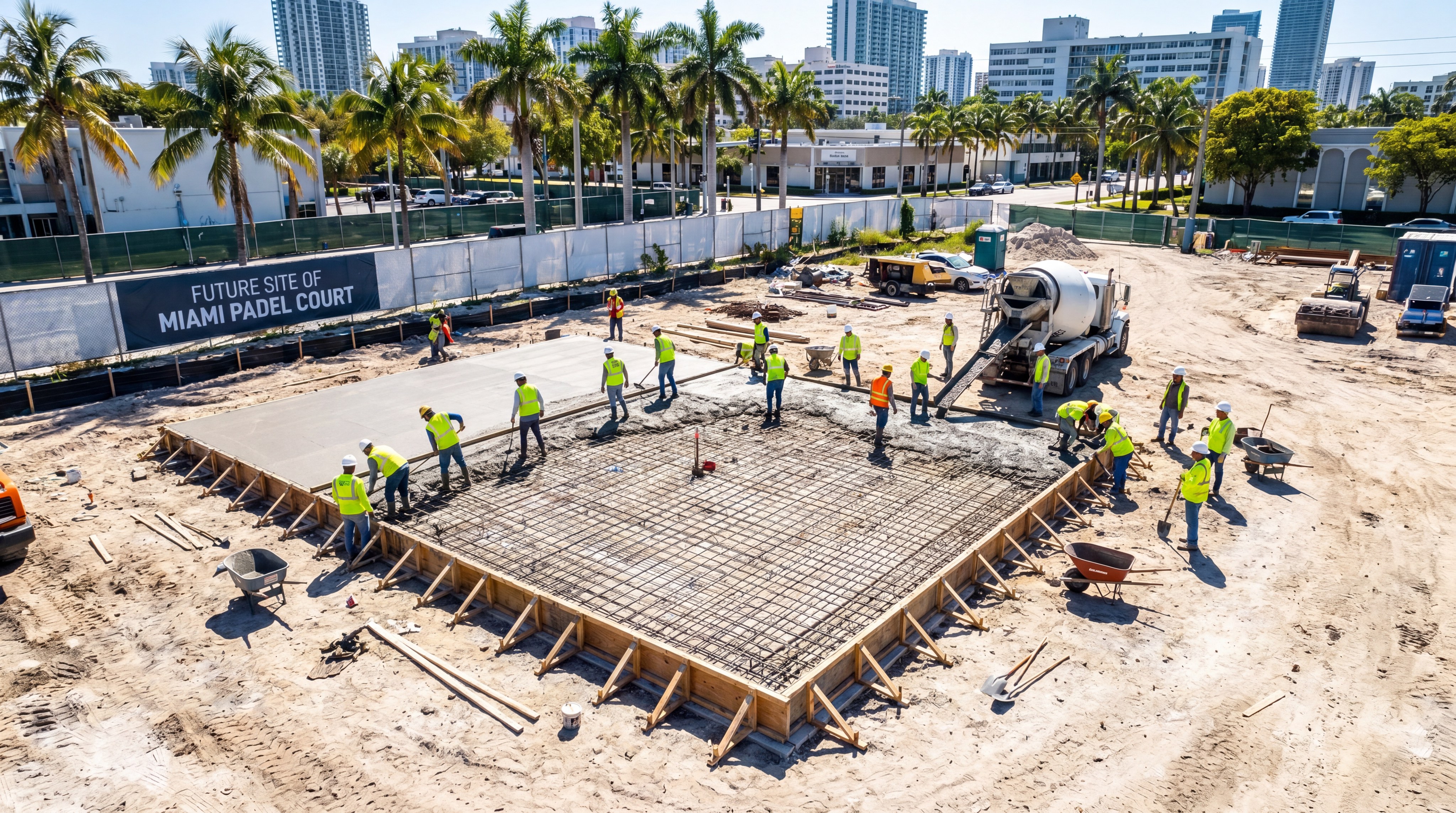 padel court construction miami