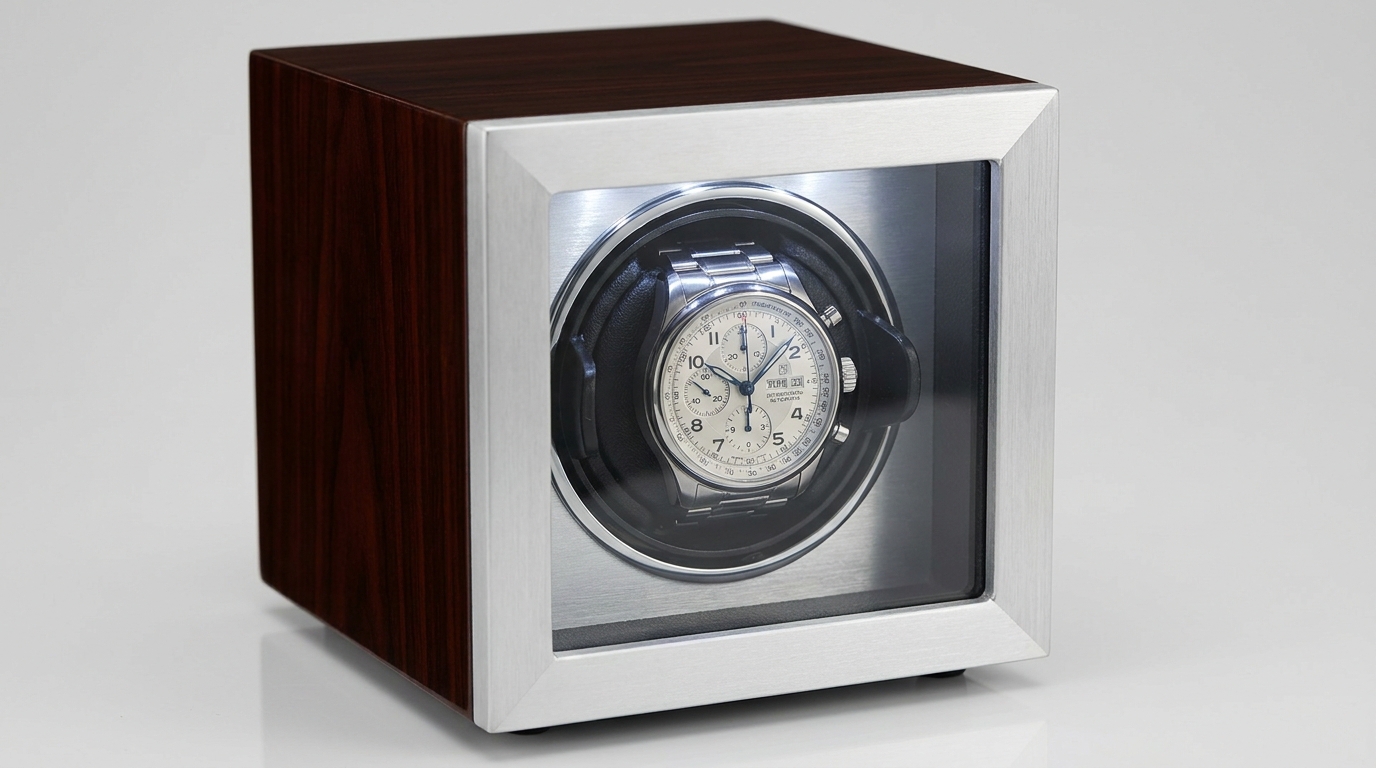 luxury watch winder closeup