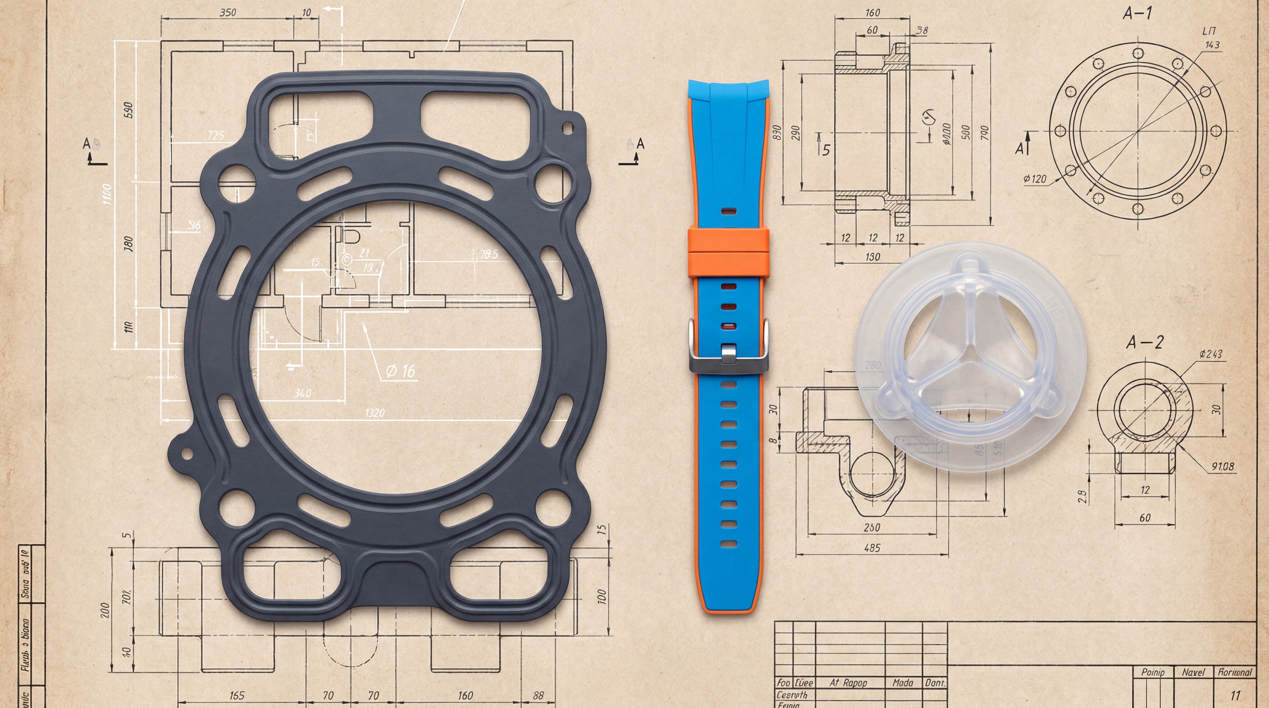 Silicone parts montage