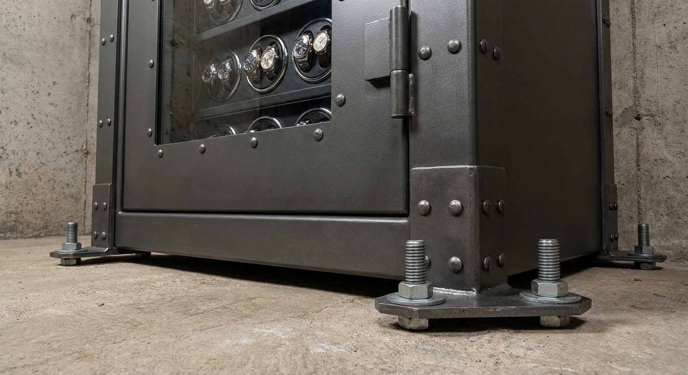 Heavy-Duty Gun Safe with Watch Winder and Concrete Anchoring System
