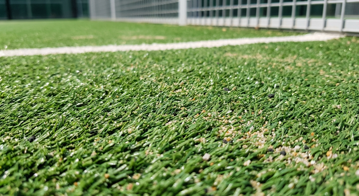 padel court artificial grass closeup