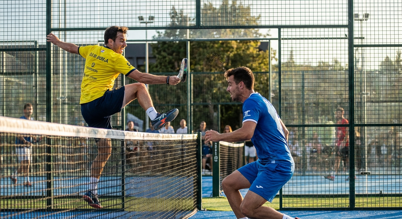 americano padel action shot