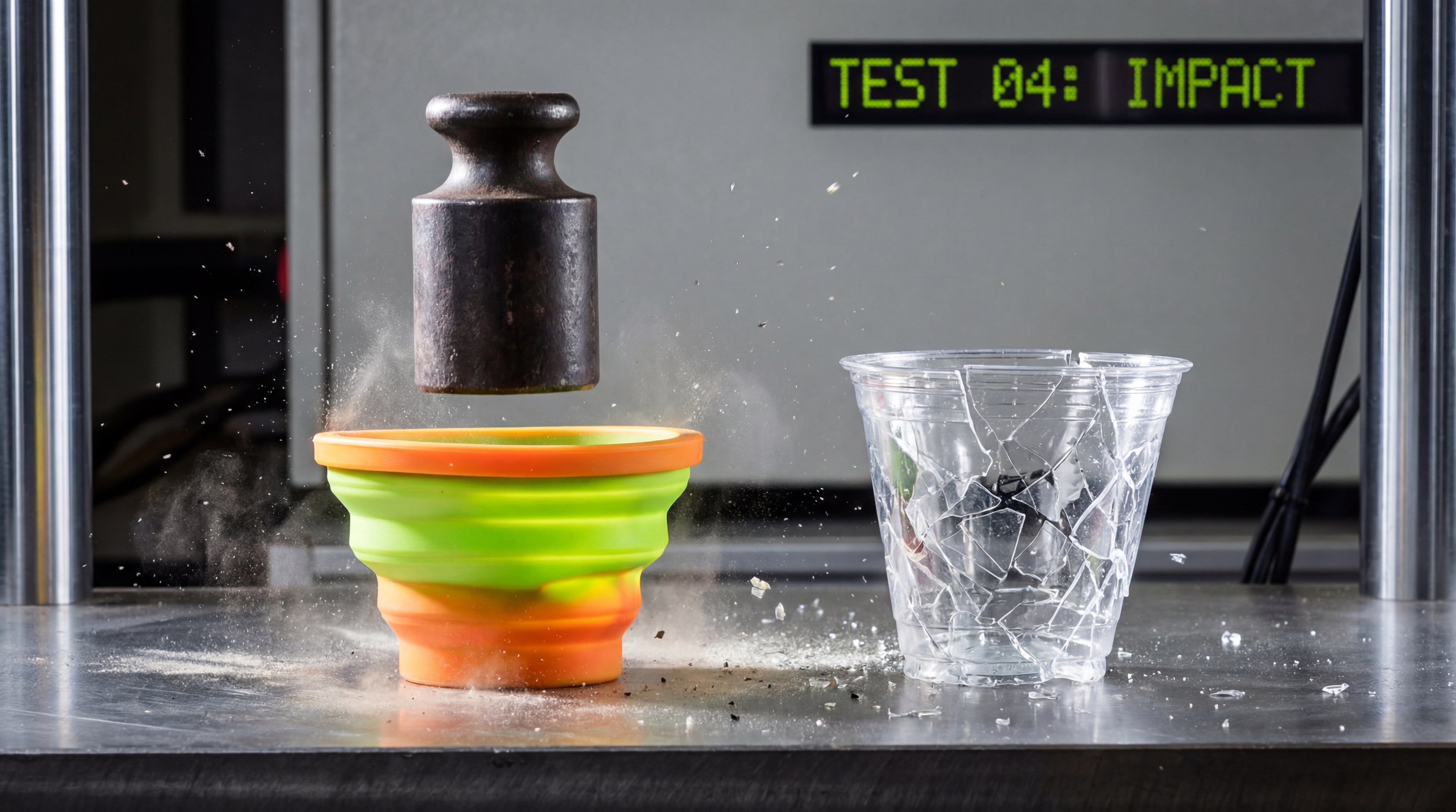 Durability test silicone vs plastic