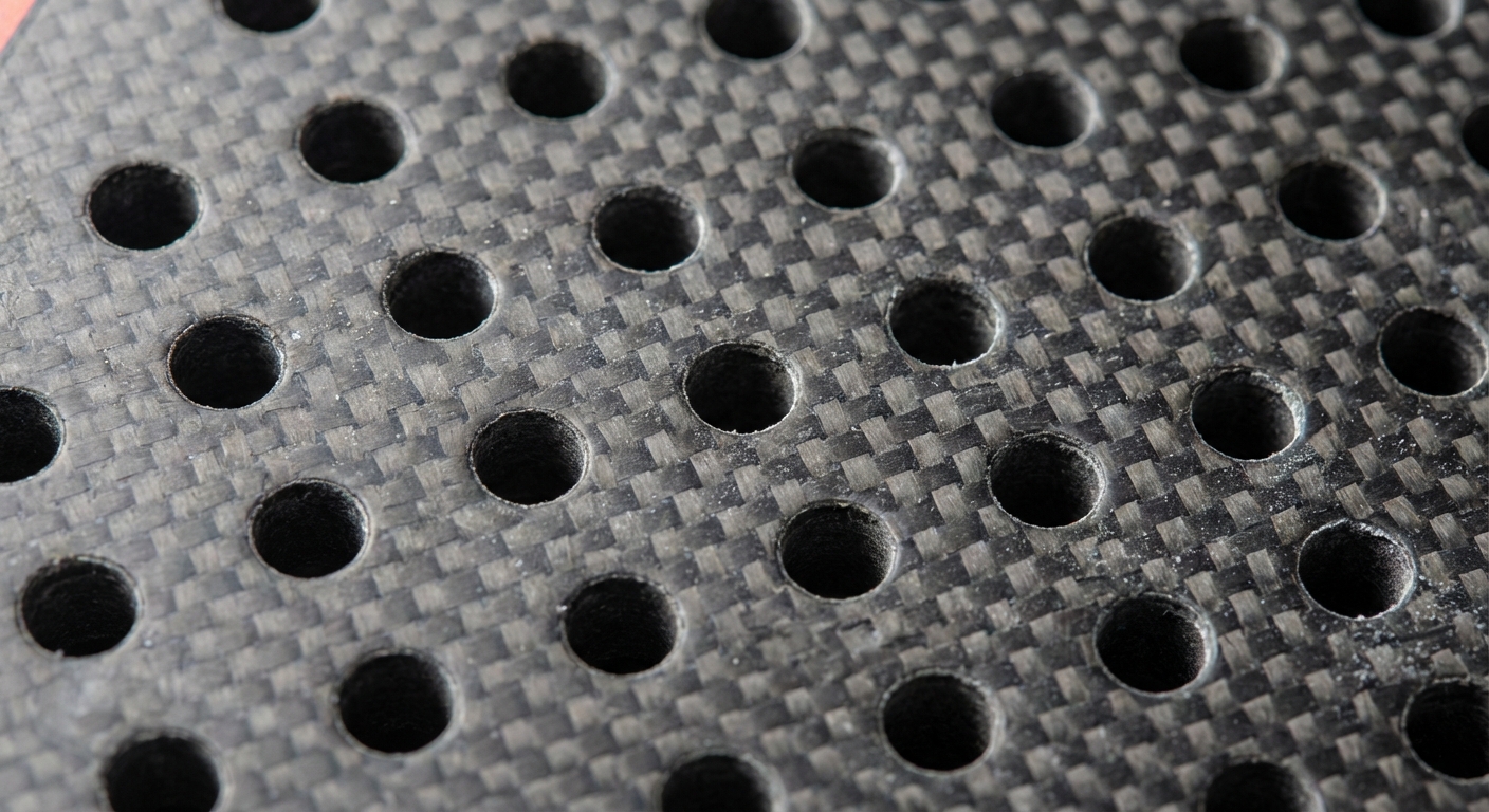 padel racket carbon fiber macro