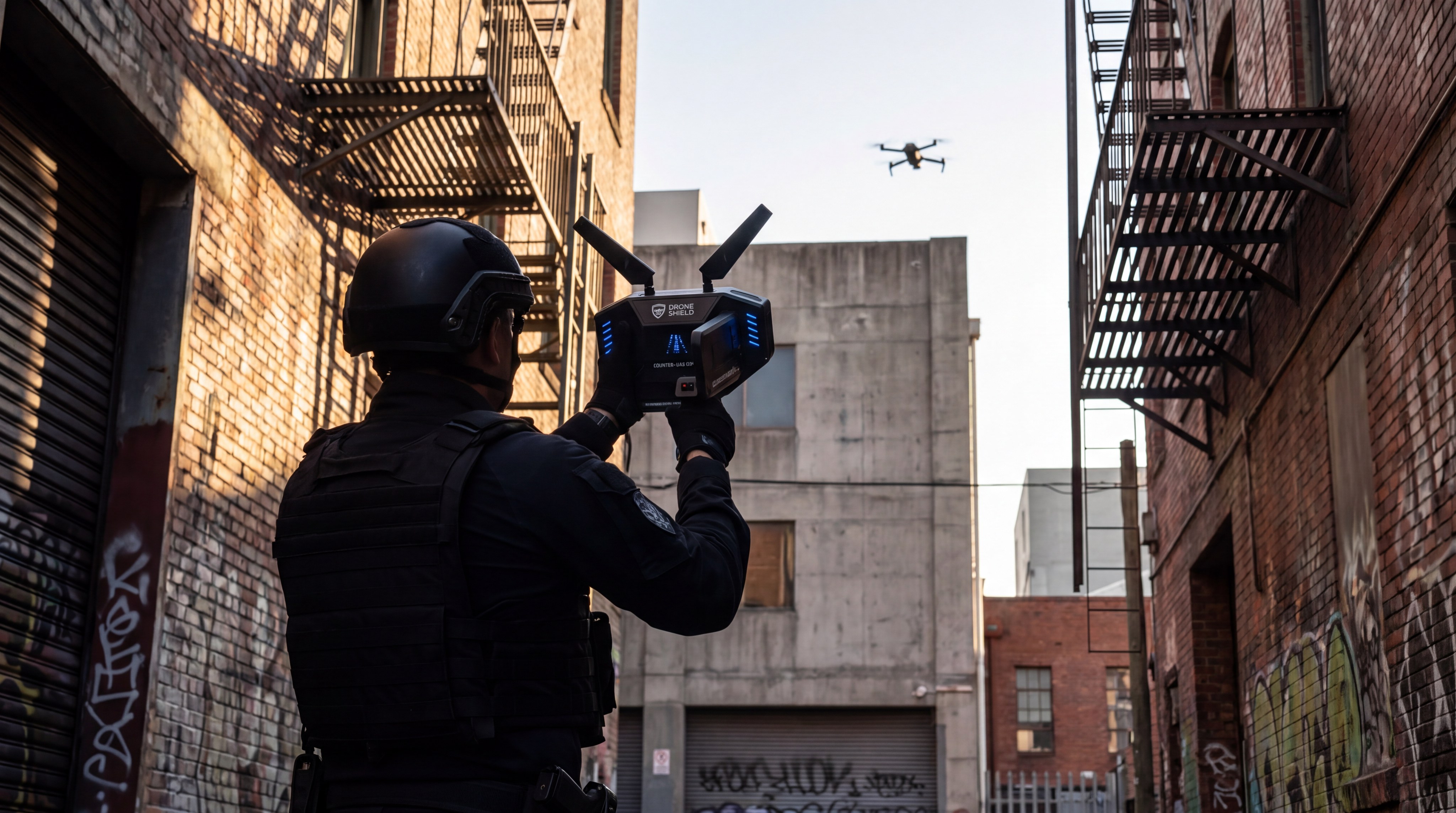 tactical drone jammer device