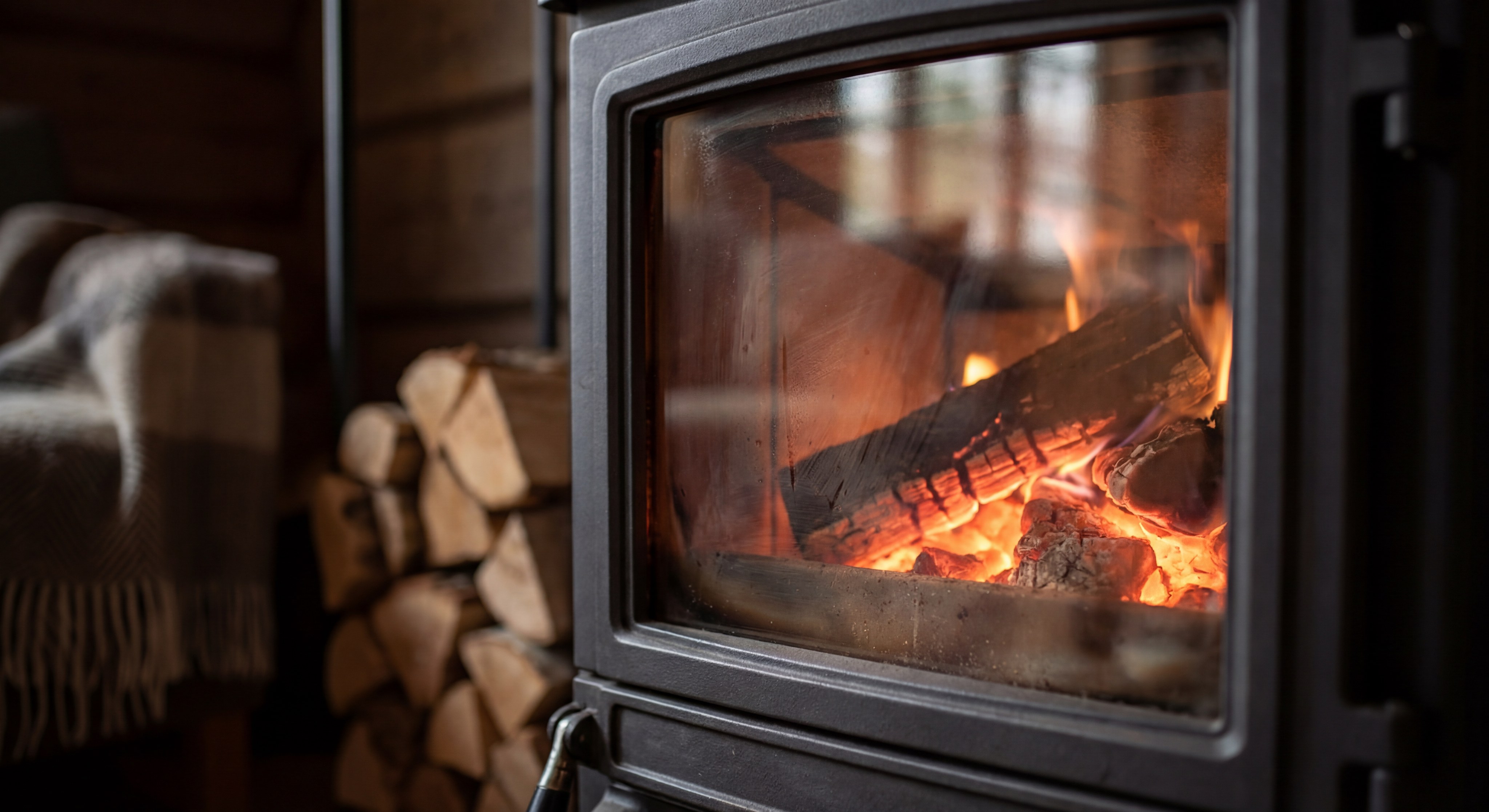 Wood Burning Stove Close Up