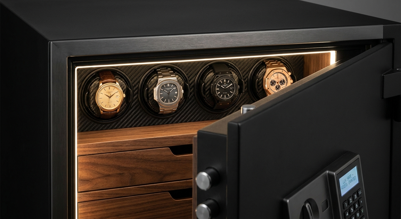 Luxury safe watch display