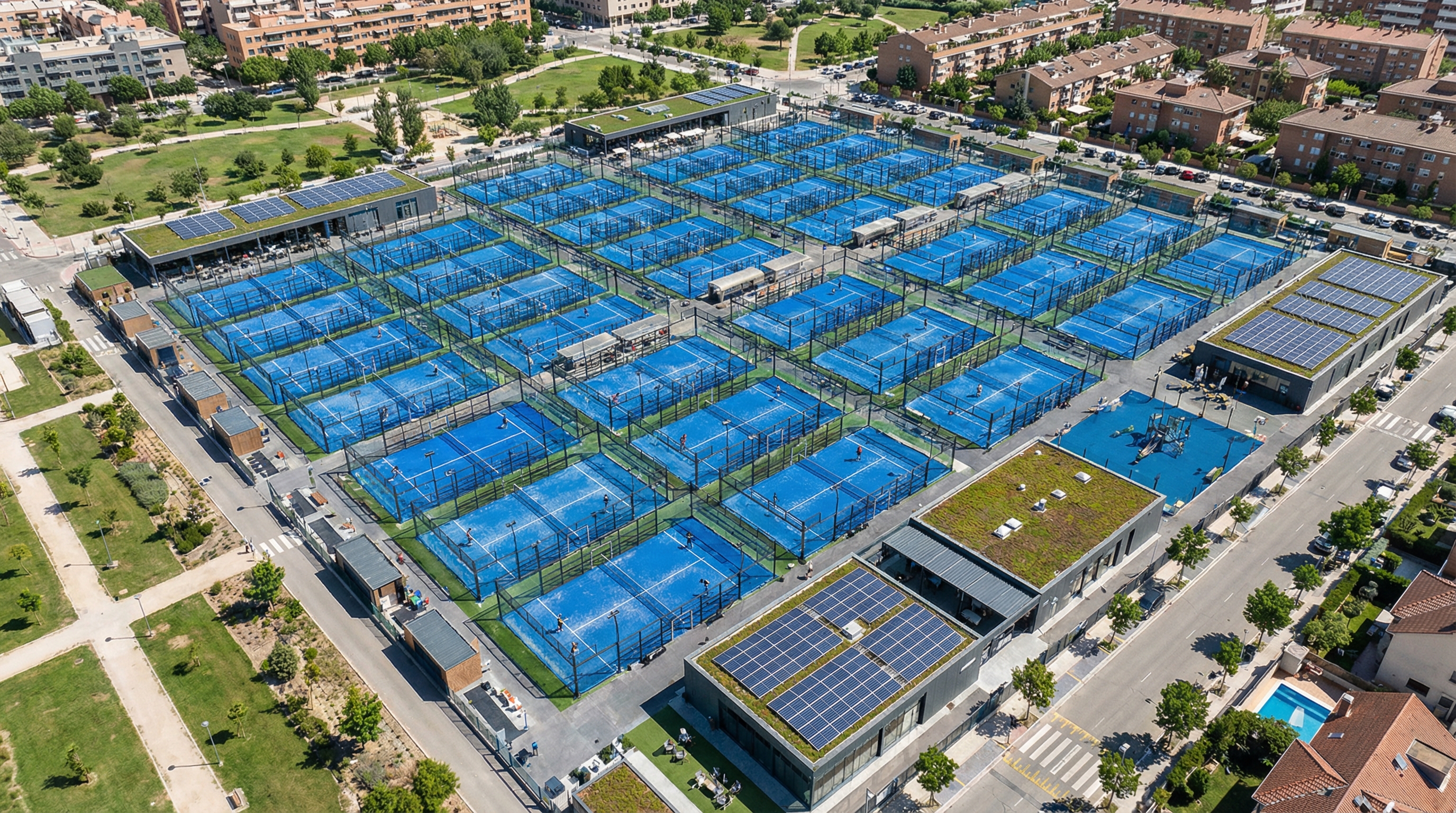 aerial padel courts facility