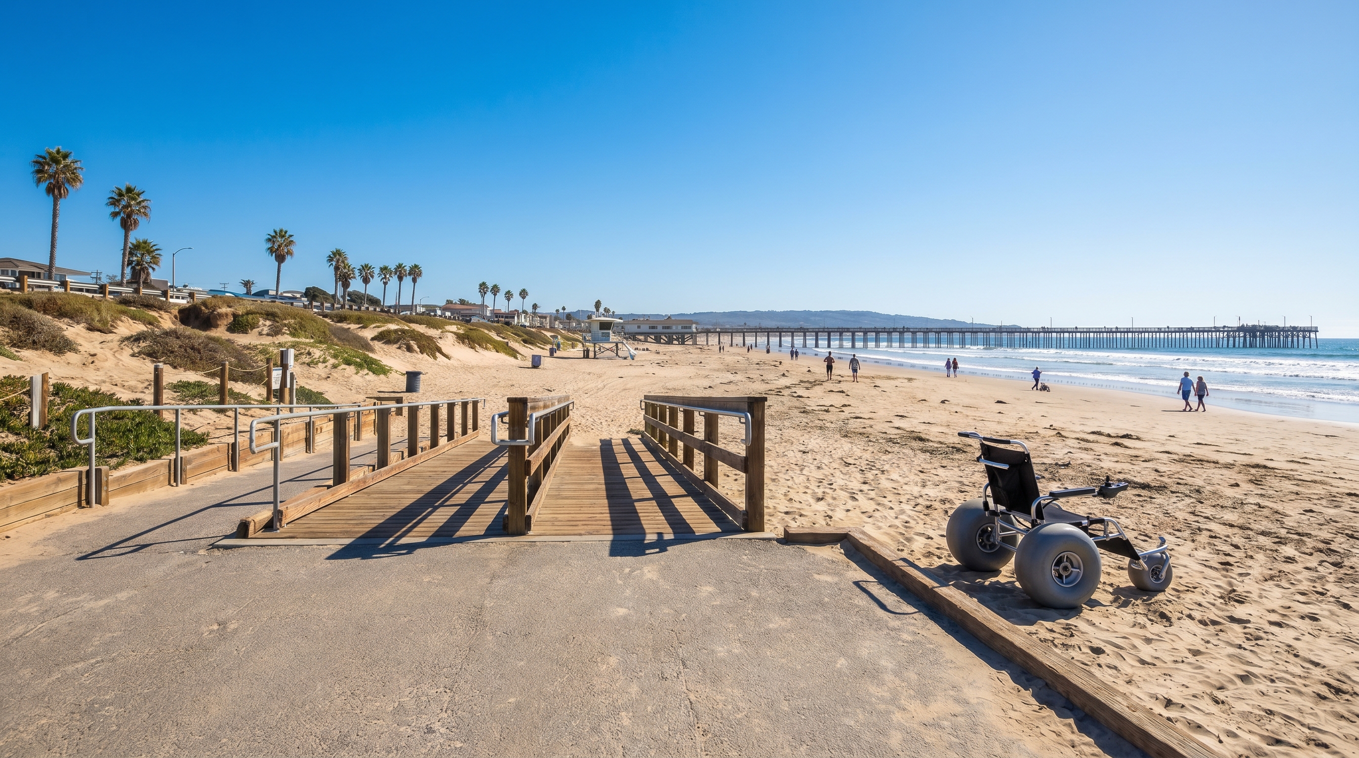 Pismo Beach accessible shoreline