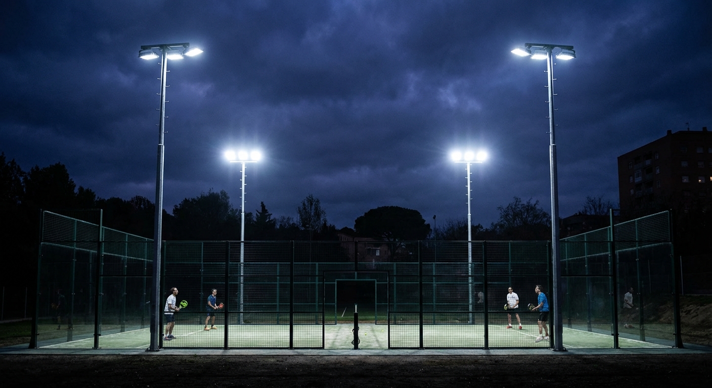 night padel court led lighting