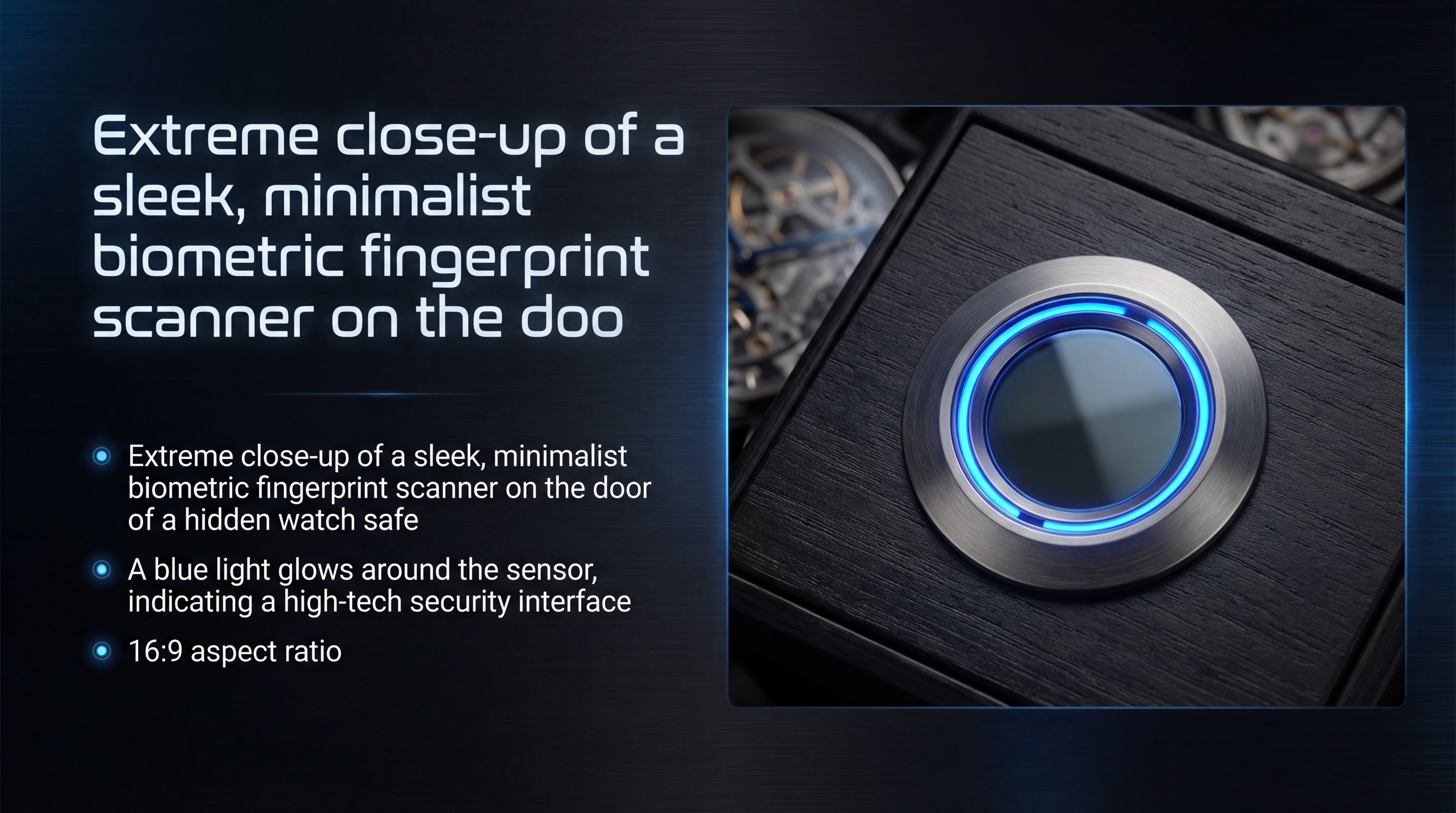 High-Tech Biometric Fingerprint Scanner on Hidden Watch Safe
