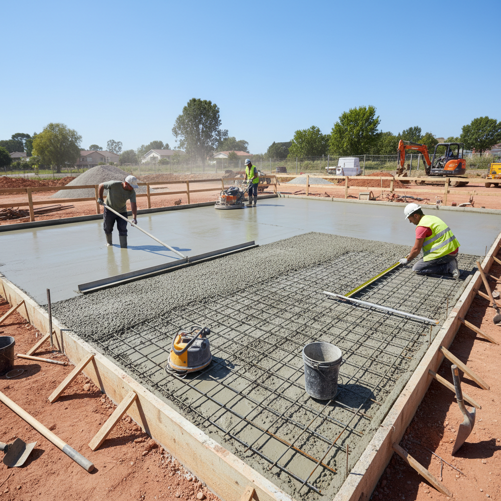 padel court foundation construction