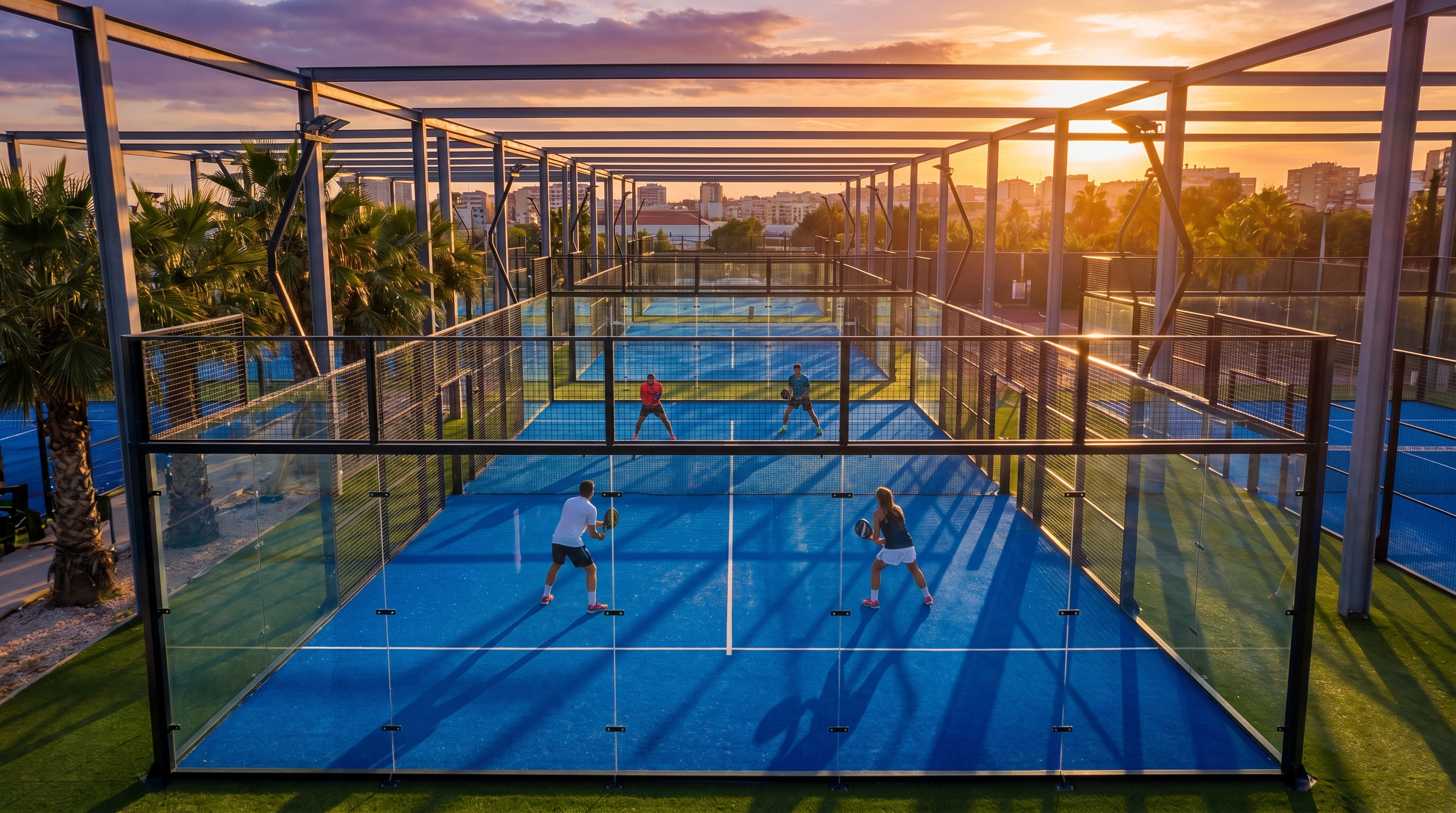 Action at sunset