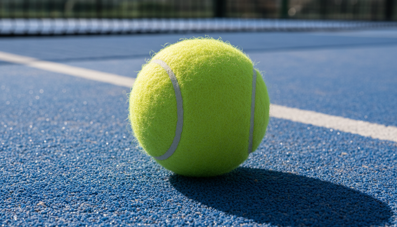 premium yellow padel ball closeup