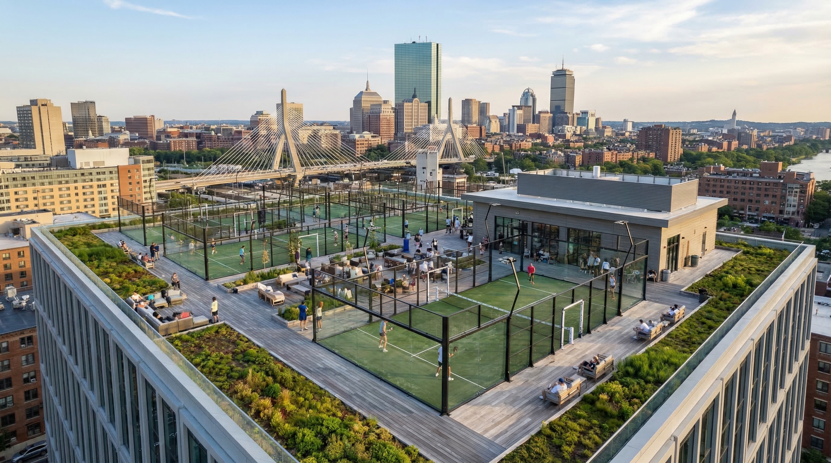 boston rooftop padel court