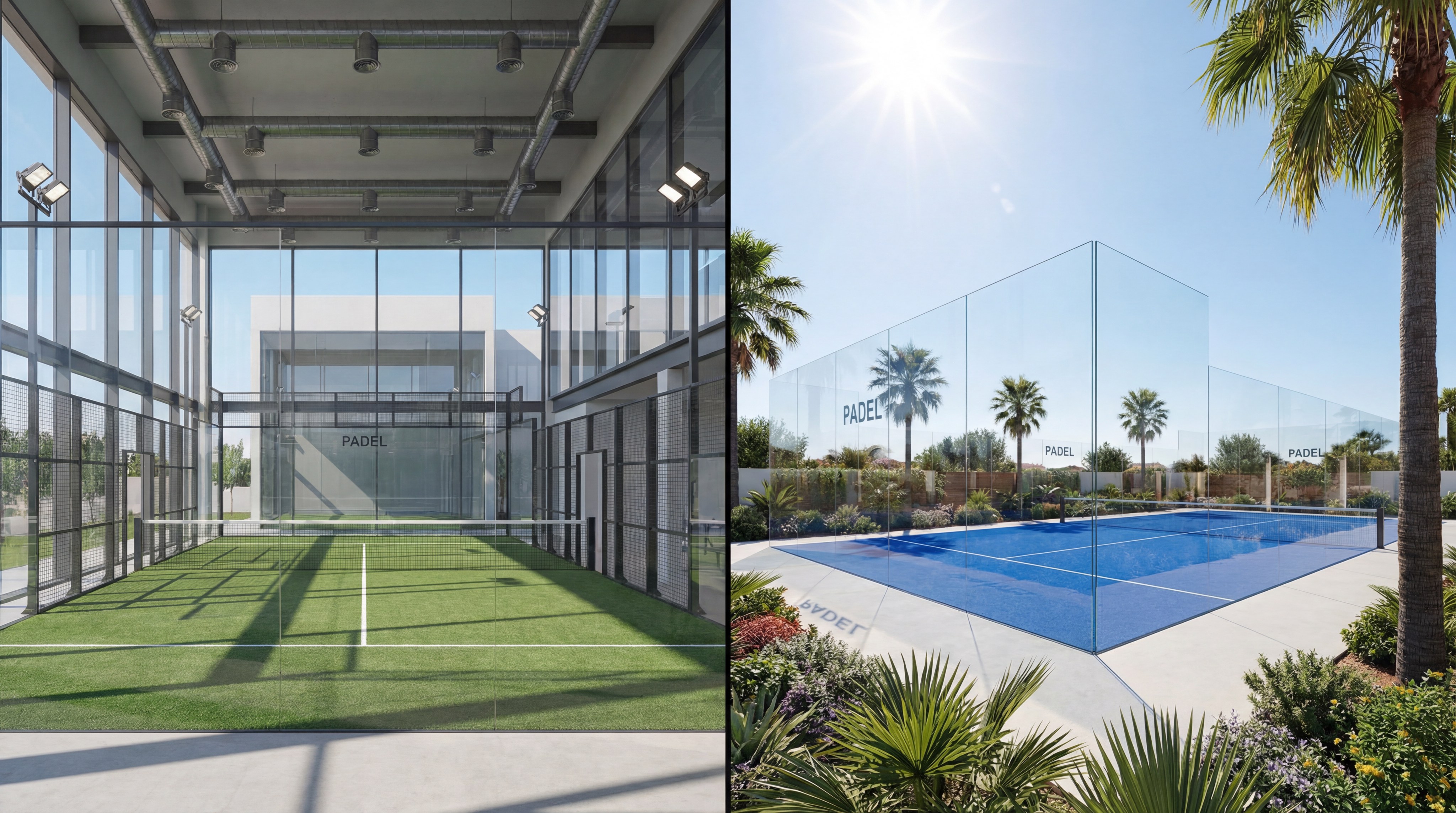 Padel court comparison