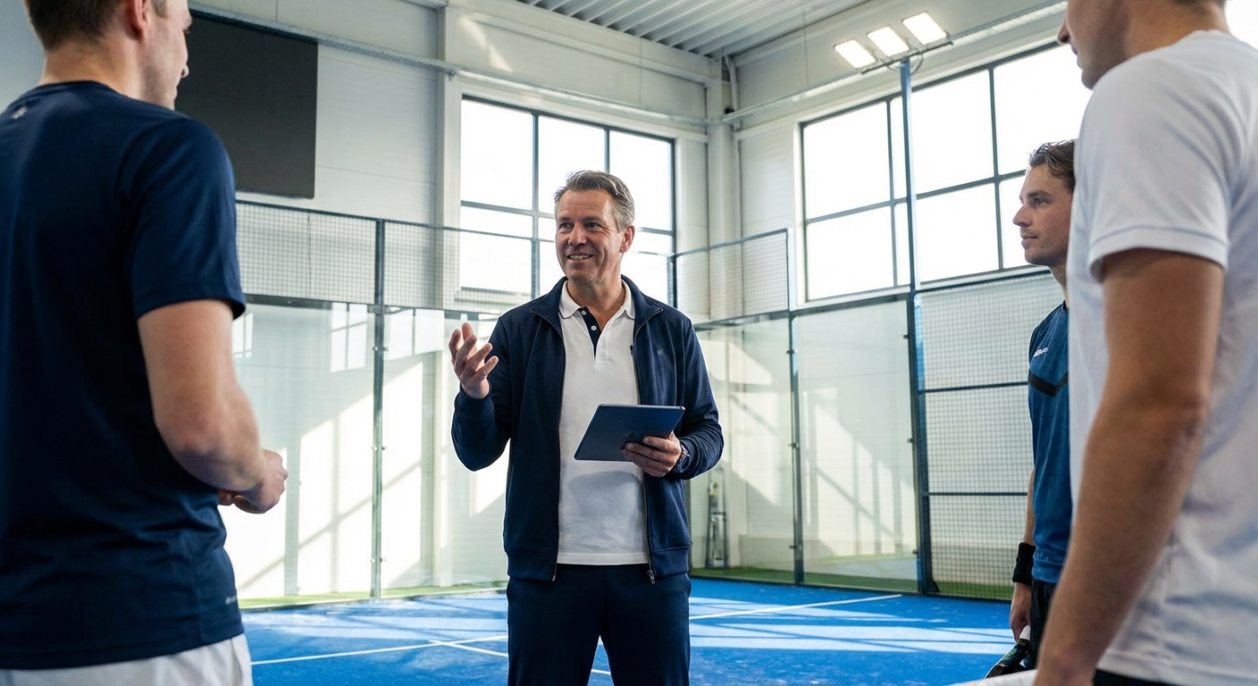 padel facility owner tablet court