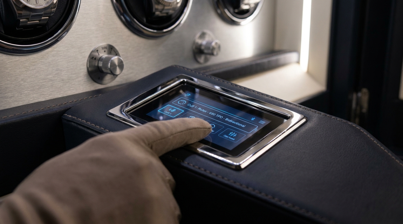 Luxury watch safe touchscreen interface control panel