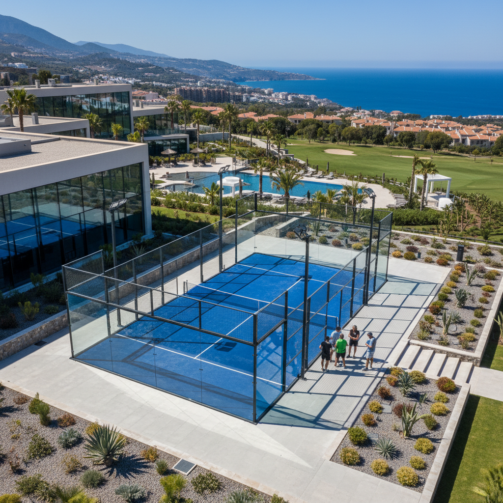 outdoor padel court view