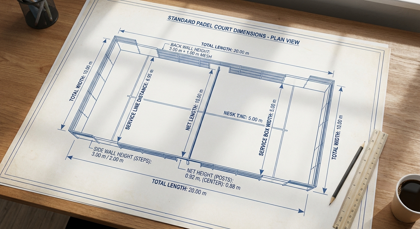 padel court dimensions blueprint