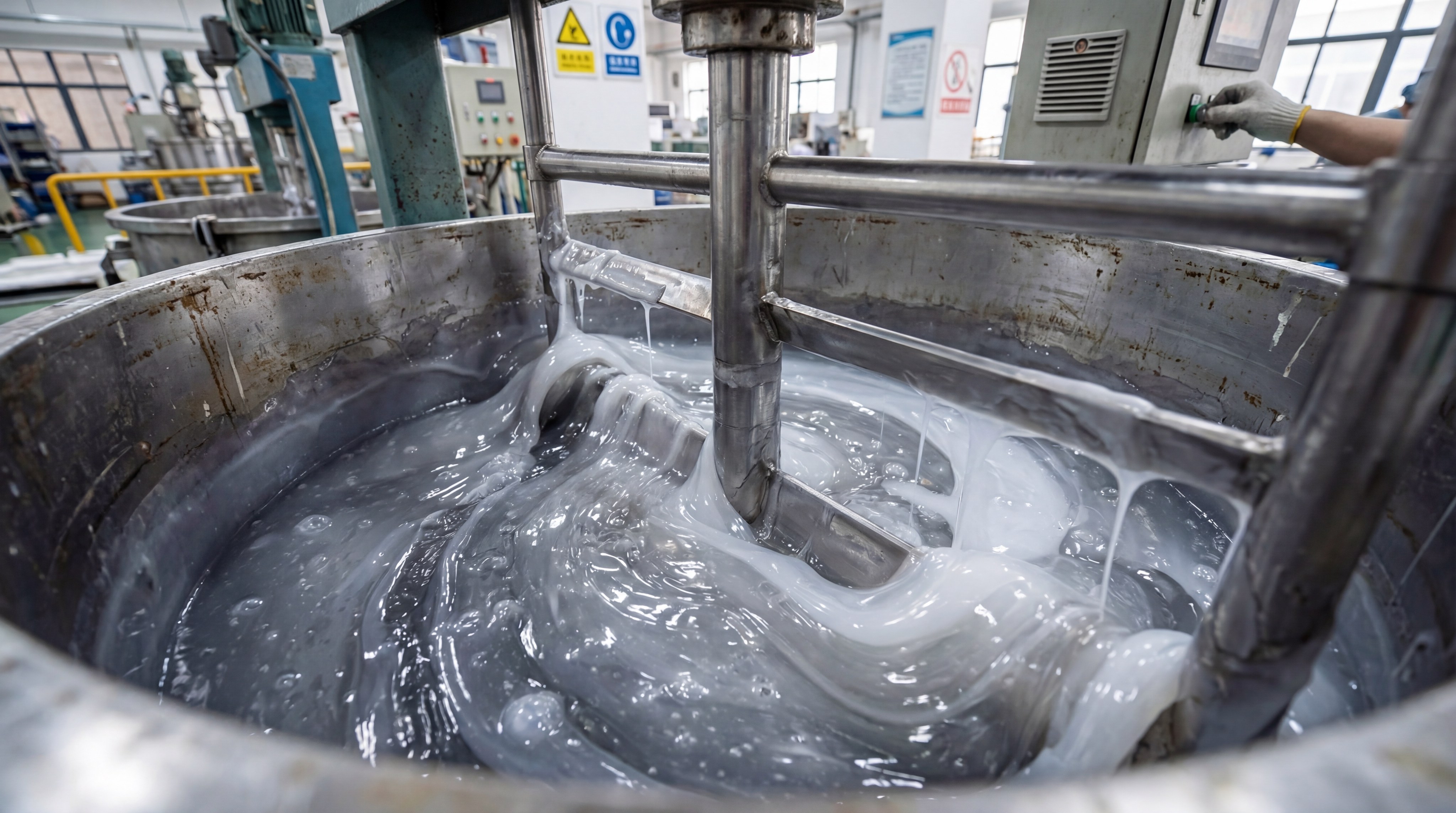 silicone material mixing