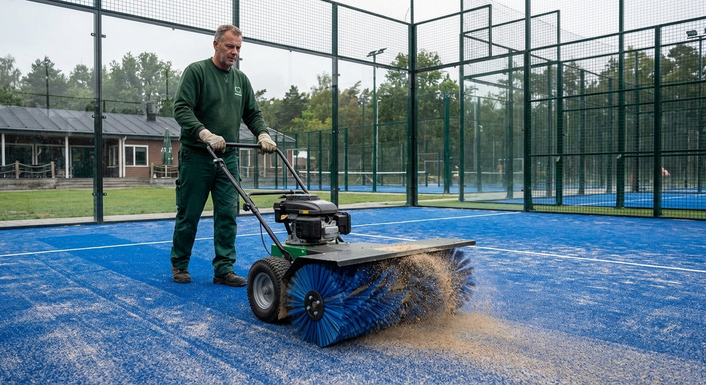 padel court groundskeeper maintenance