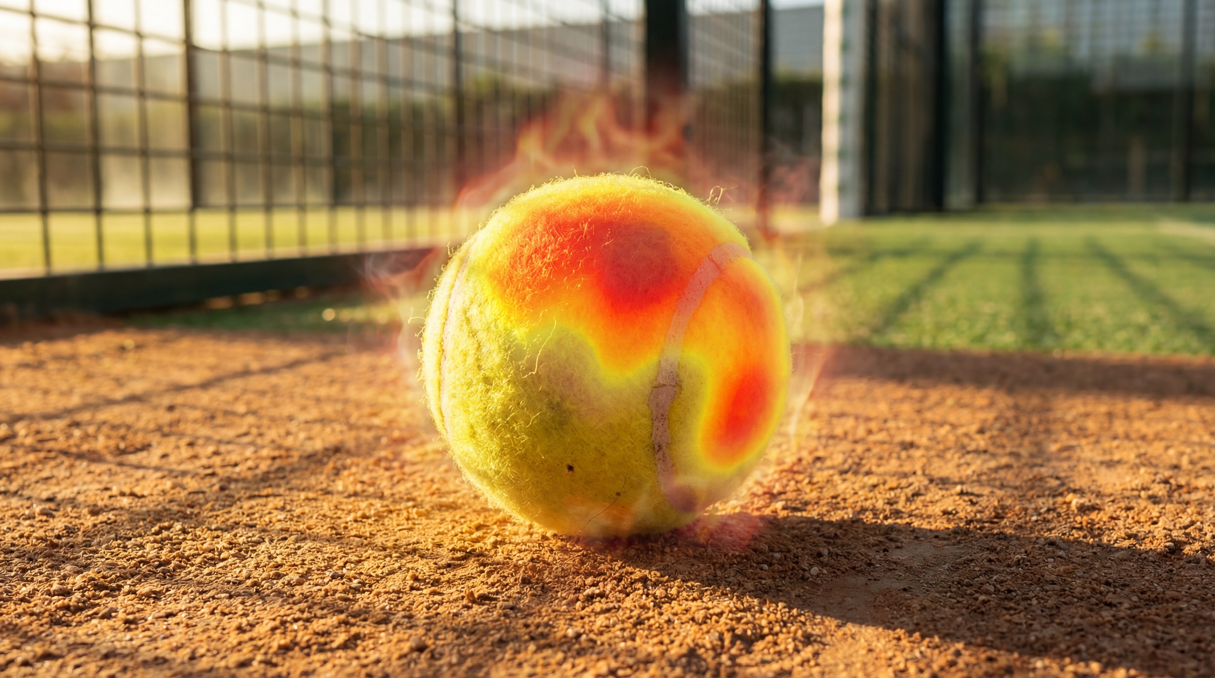 padel ball thermal visualization