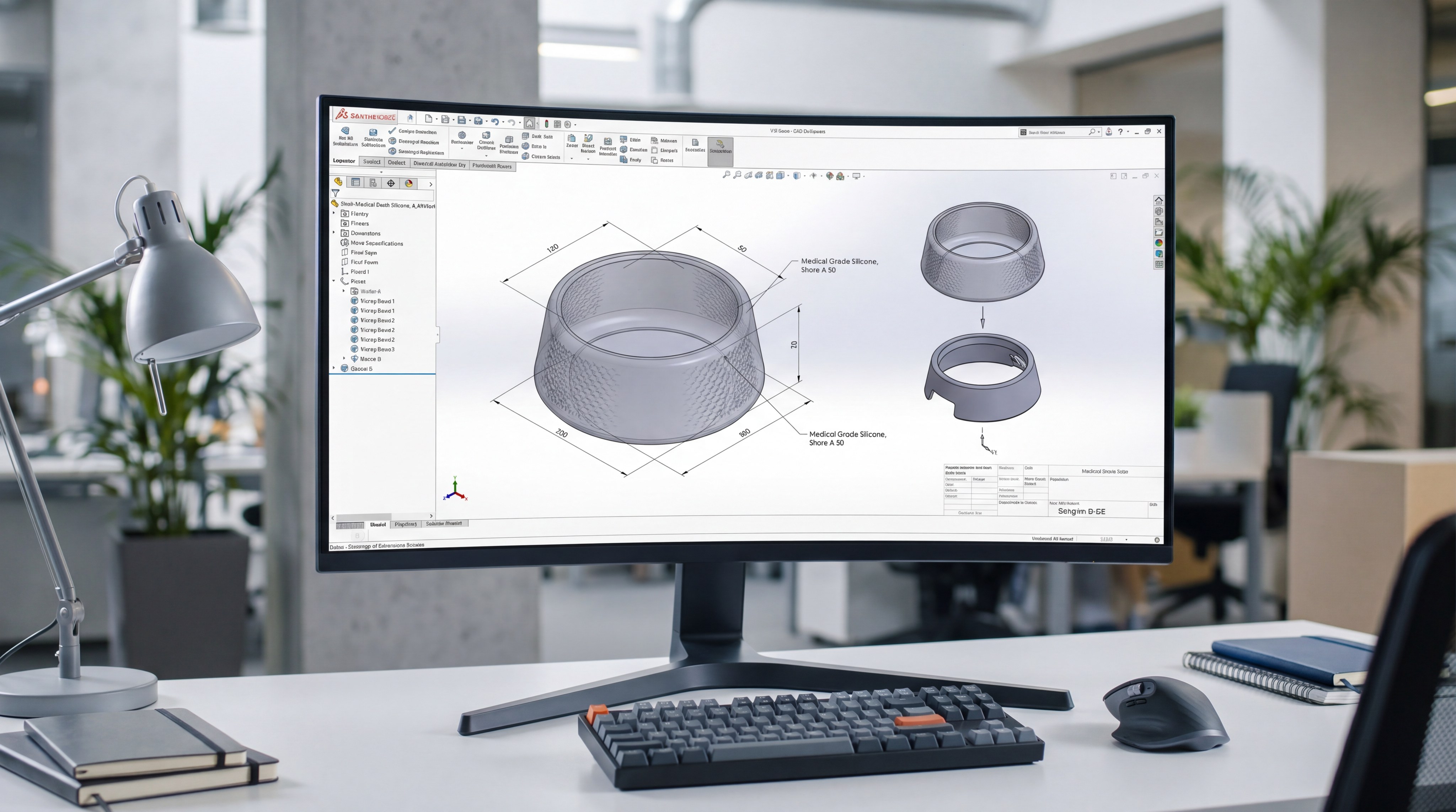 silicone dog bowl sleeve cad design