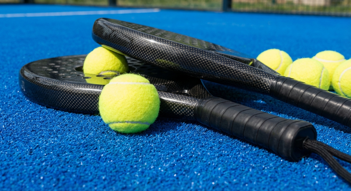 carbon fiber padel rackets blue turf