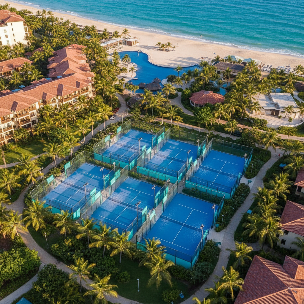 padel courts beachside resort