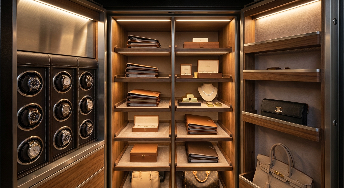 Luxury safe interior visualization