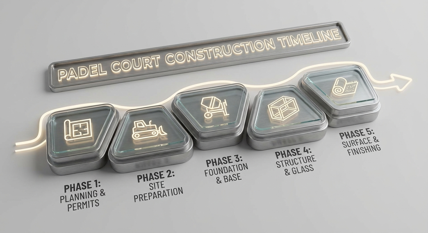 Padel Construction Timeline Infographic