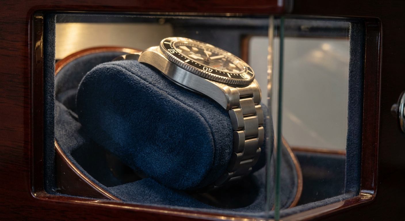 diver watch winder macro
