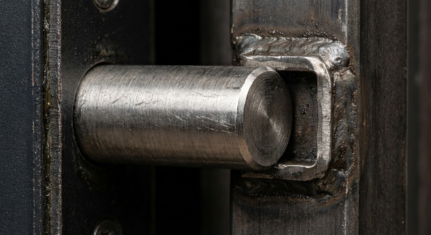 steel anti pry locking bolt closeup