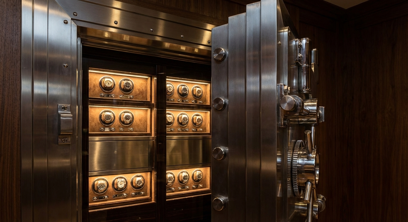 High-Security Luxury Safe Door with Watch Winders