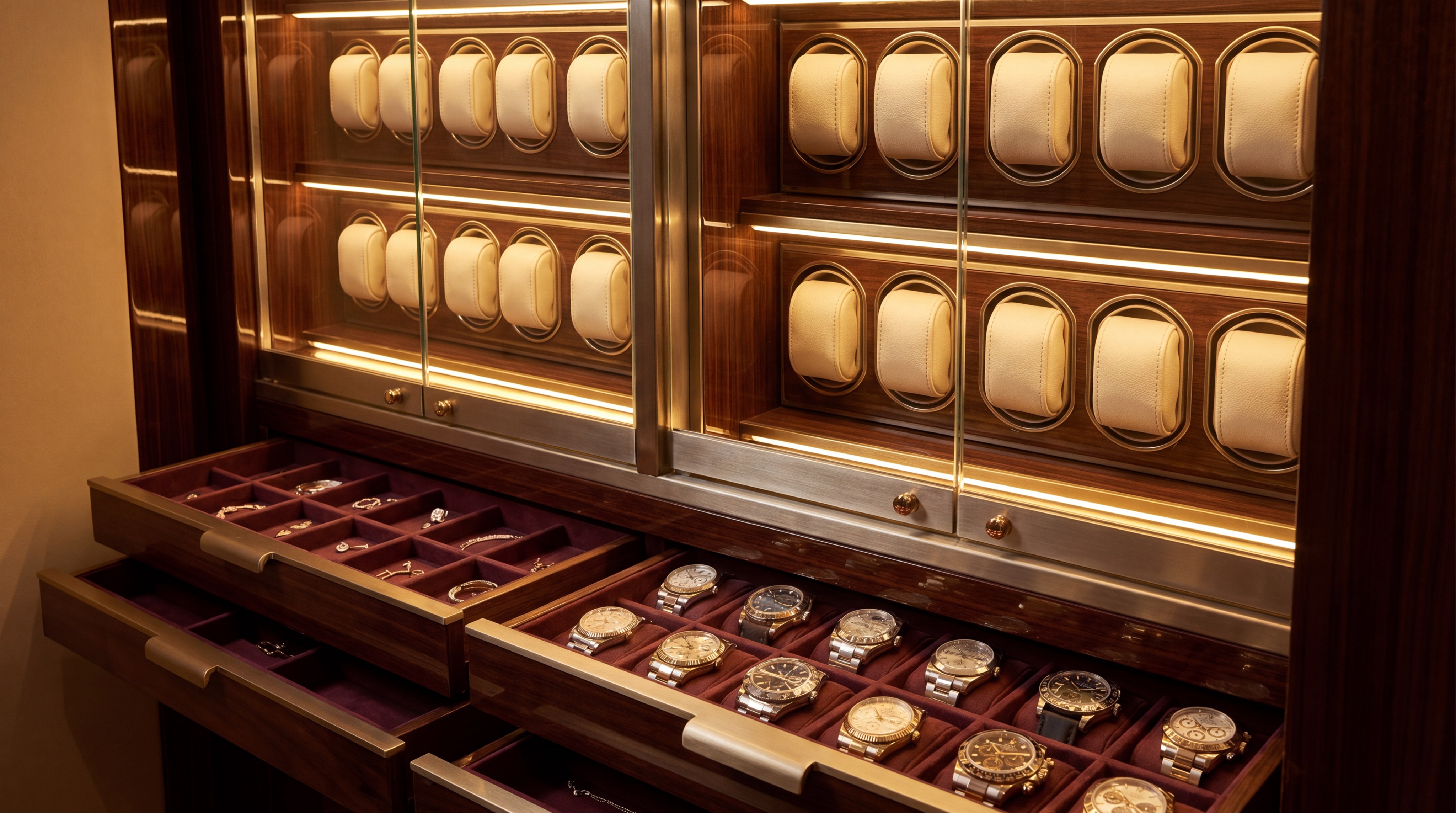 luxury watch safe interior showcase