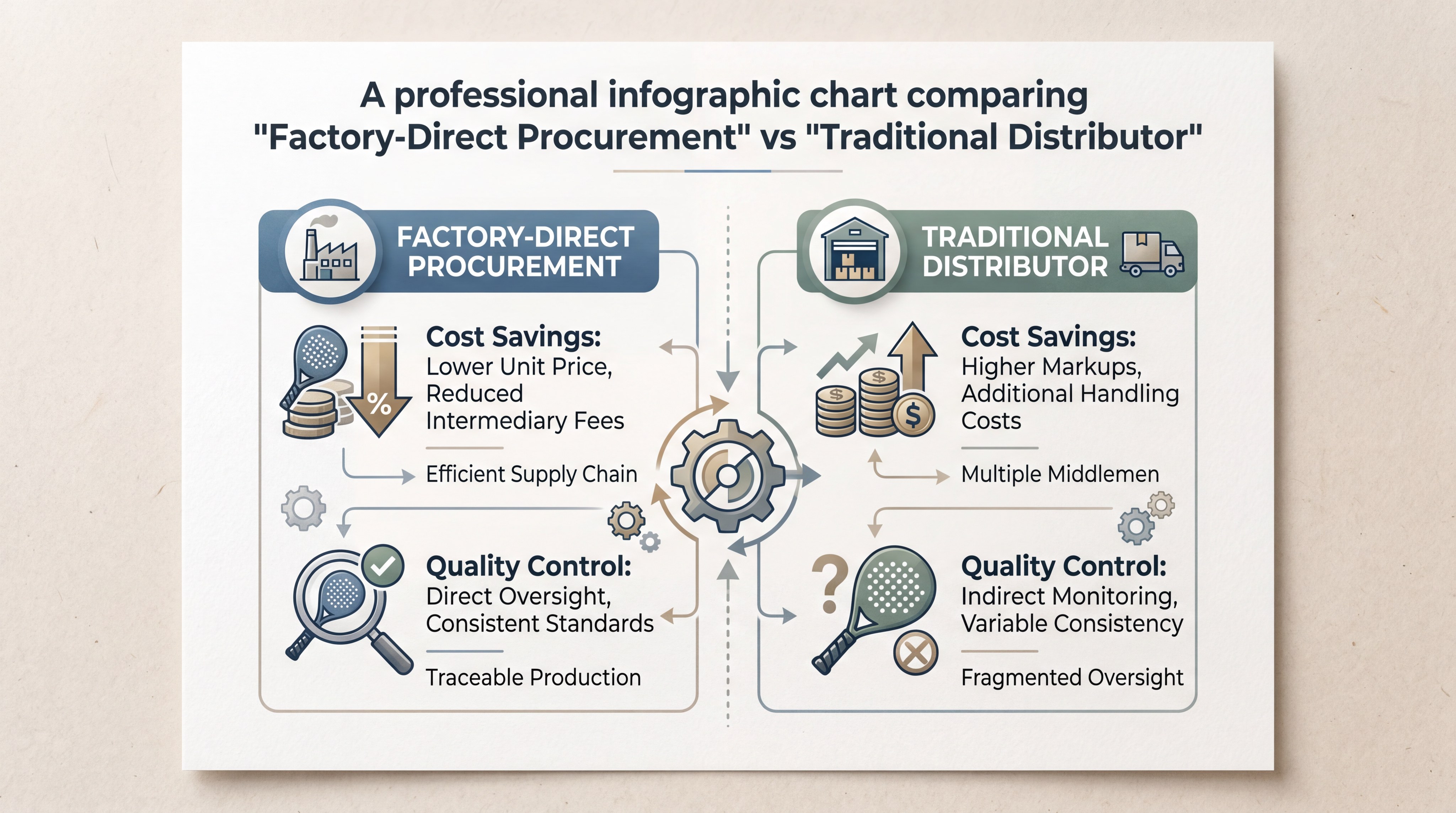 padel gear procurement comparison slide 9