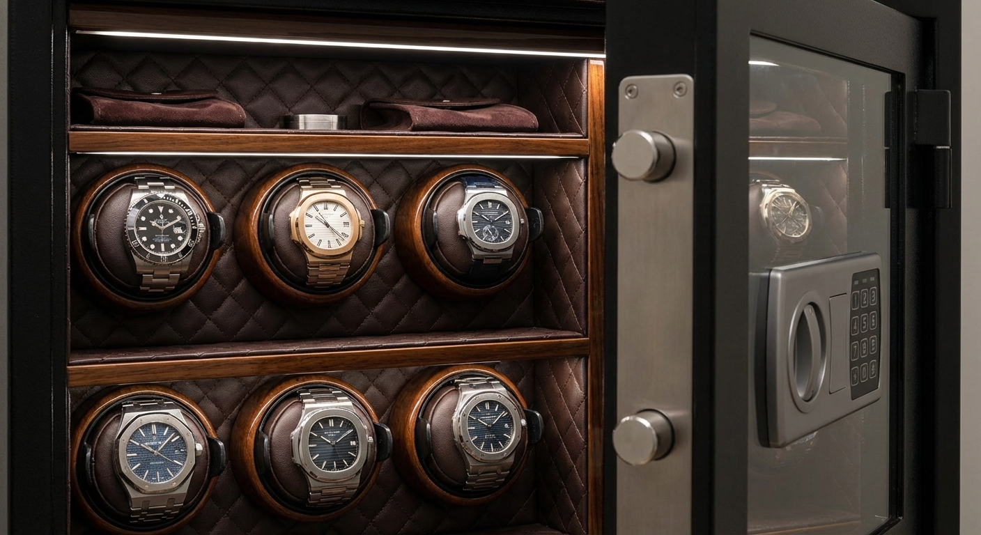 watch winder safe interior