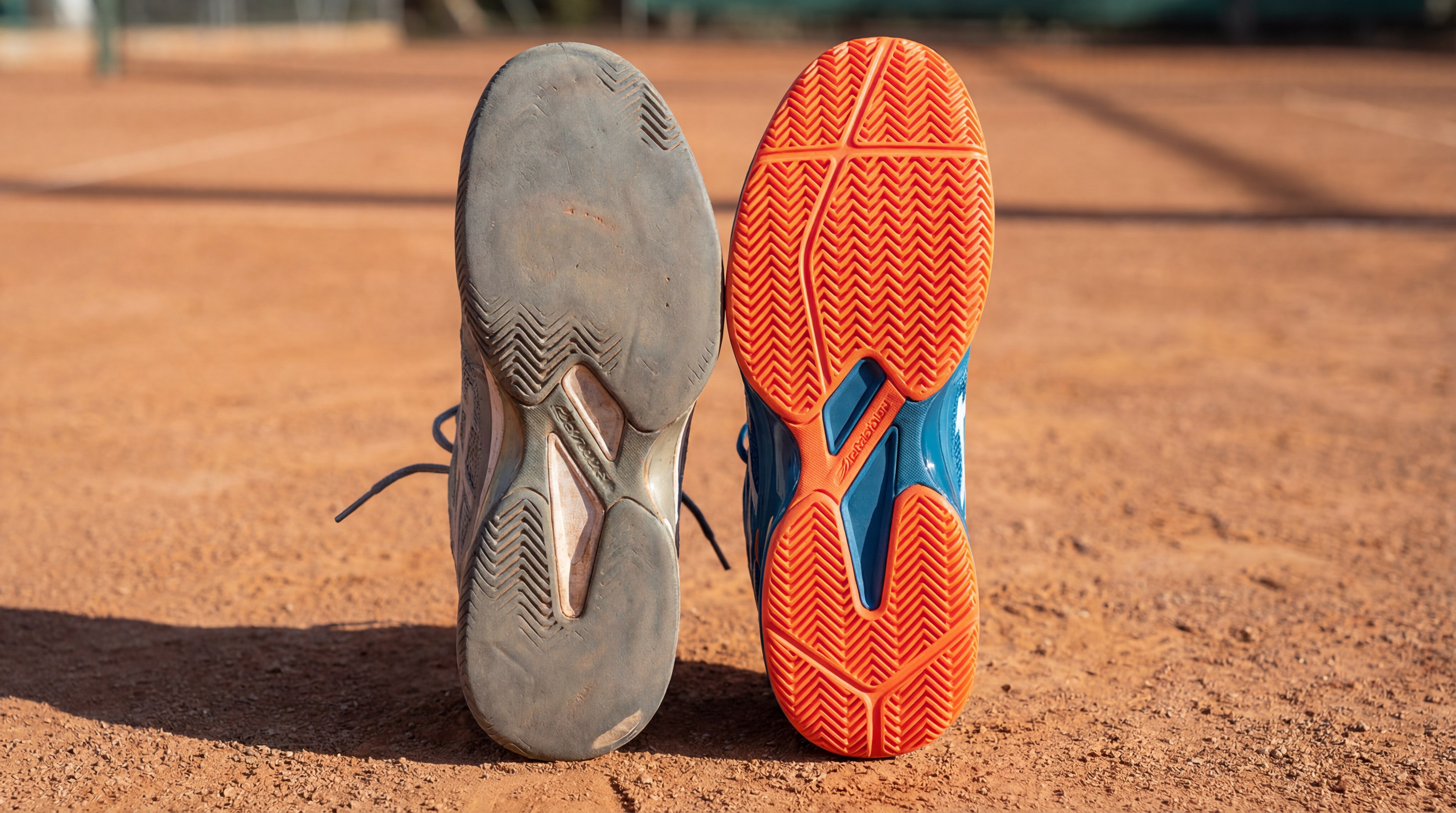 Comparison of a new and worn out sole