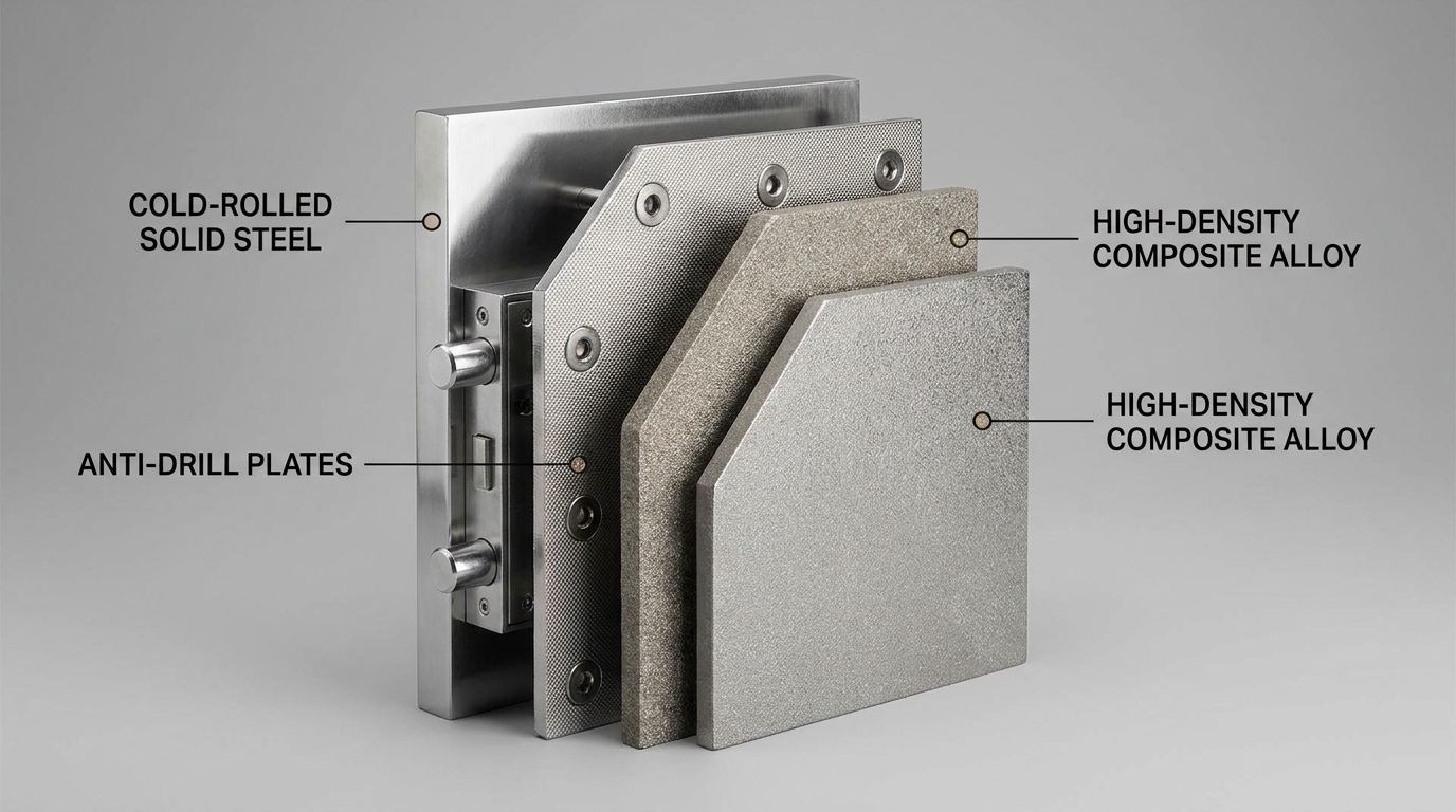 Multi-Layered Safe Wall Cutaway Shot