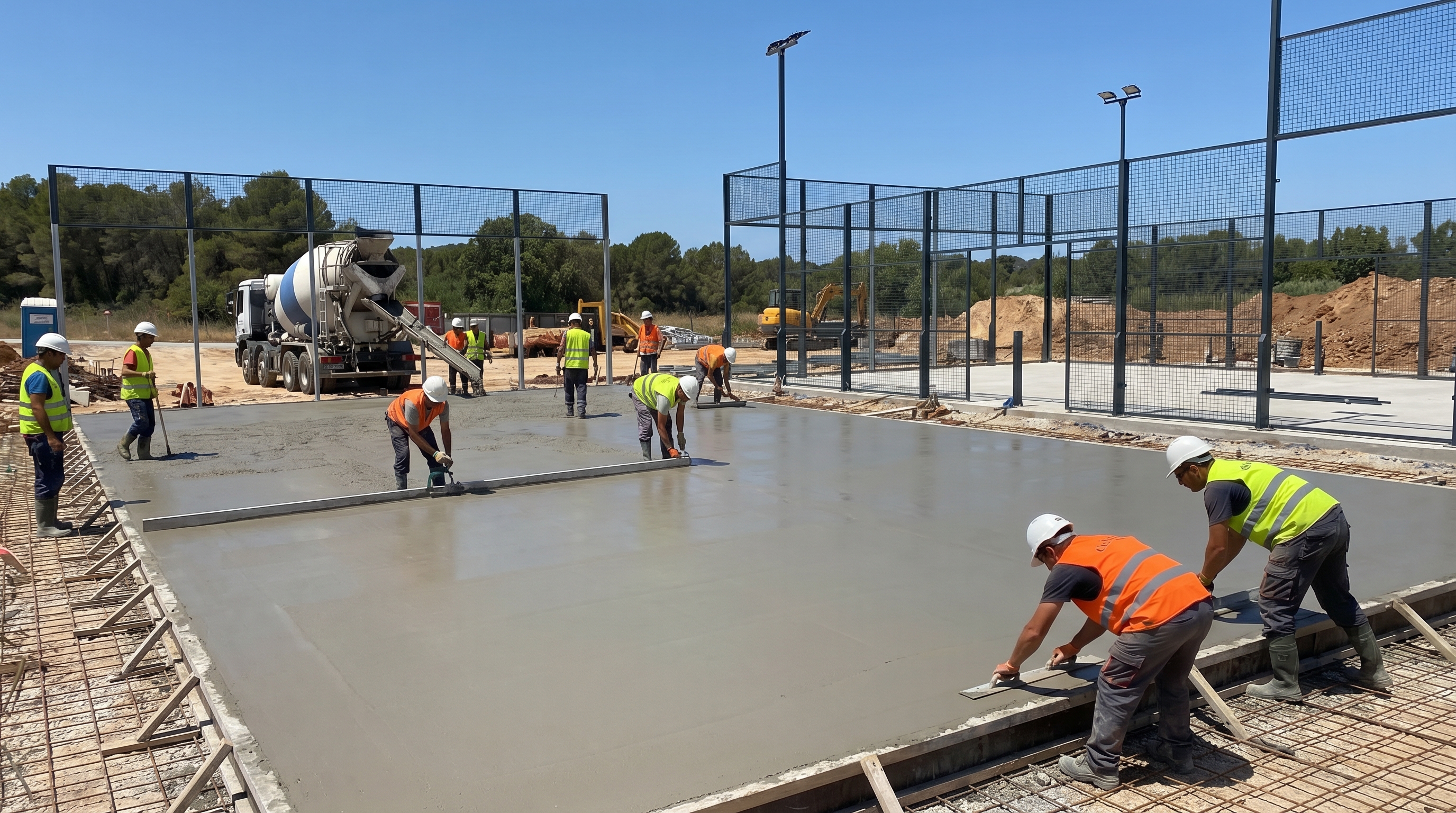 padel court construction foundation