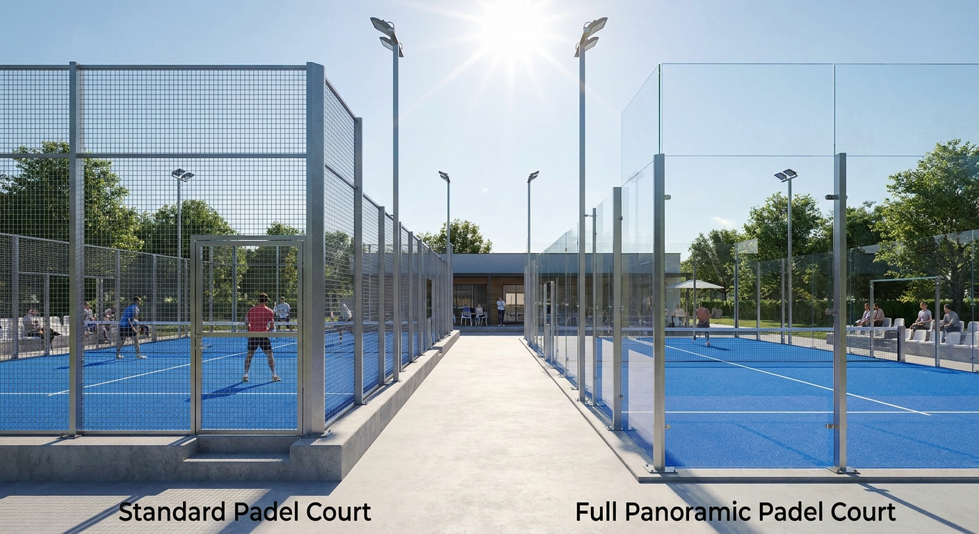 padel court comparison visualization