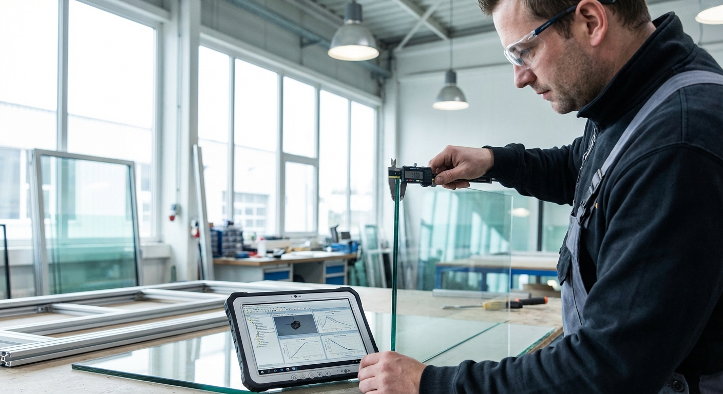 professional glass panel installation measurement