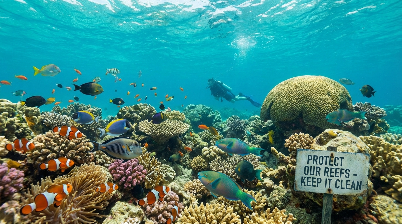 Healthy Coral Reef…