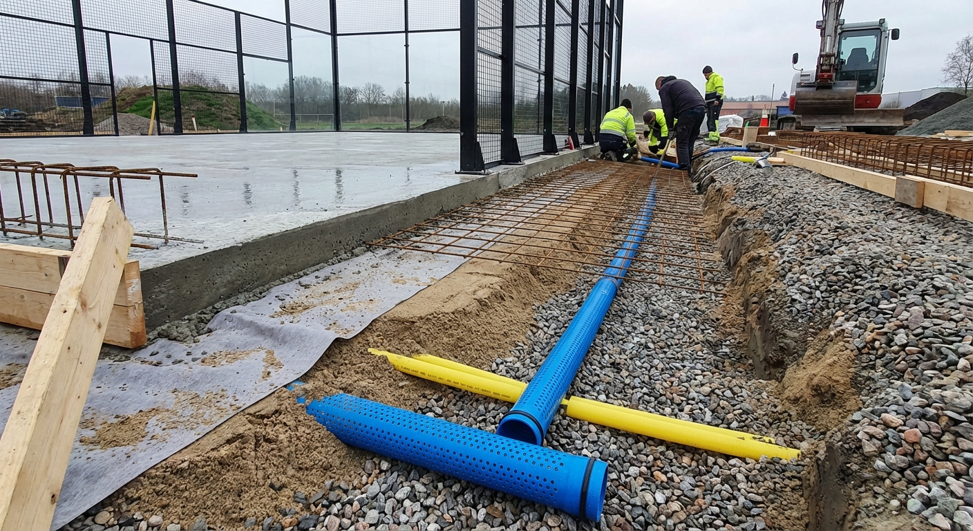 padel court foundation construction