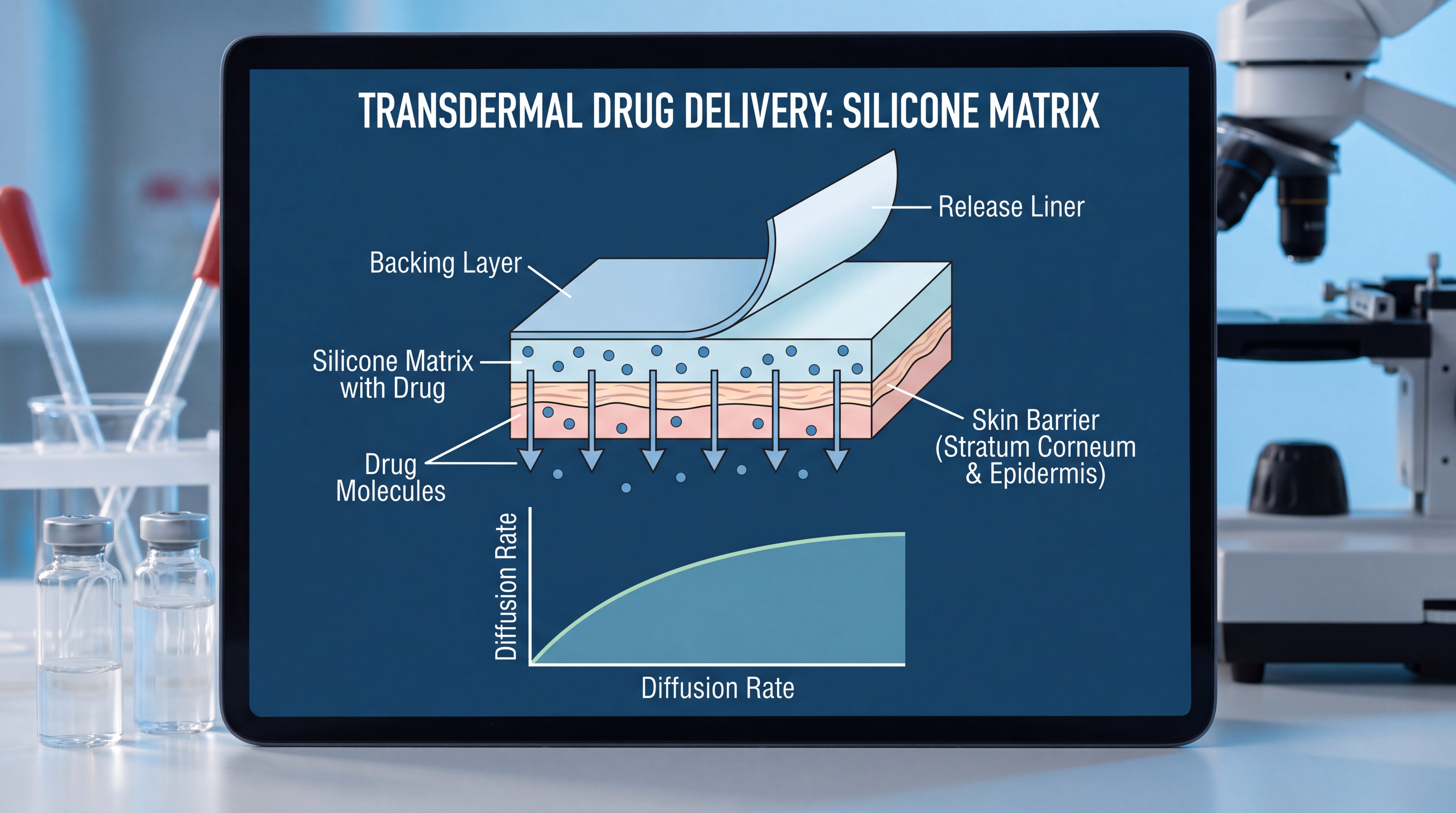 transdermal patch delivery diagram