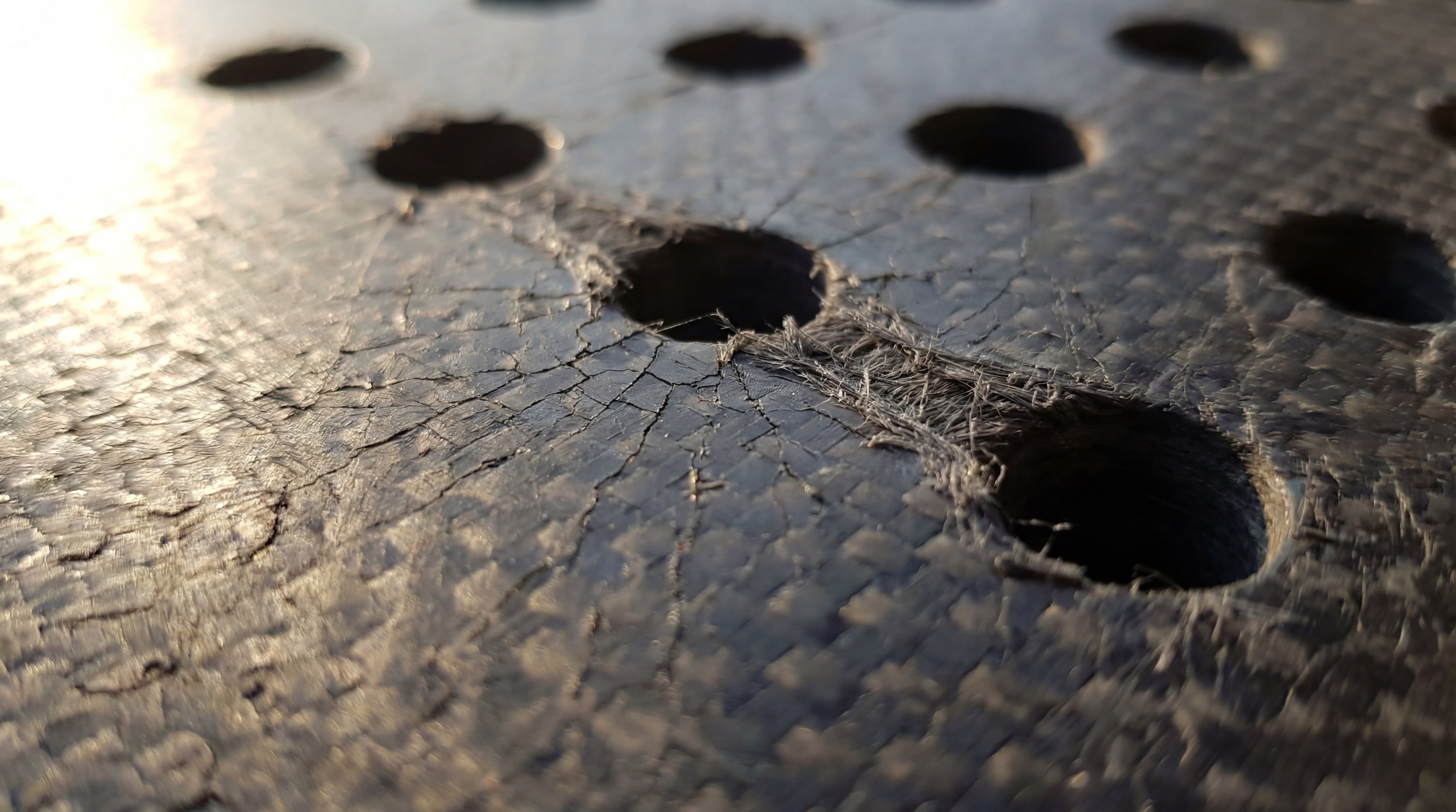 macro shot of padel racket texture