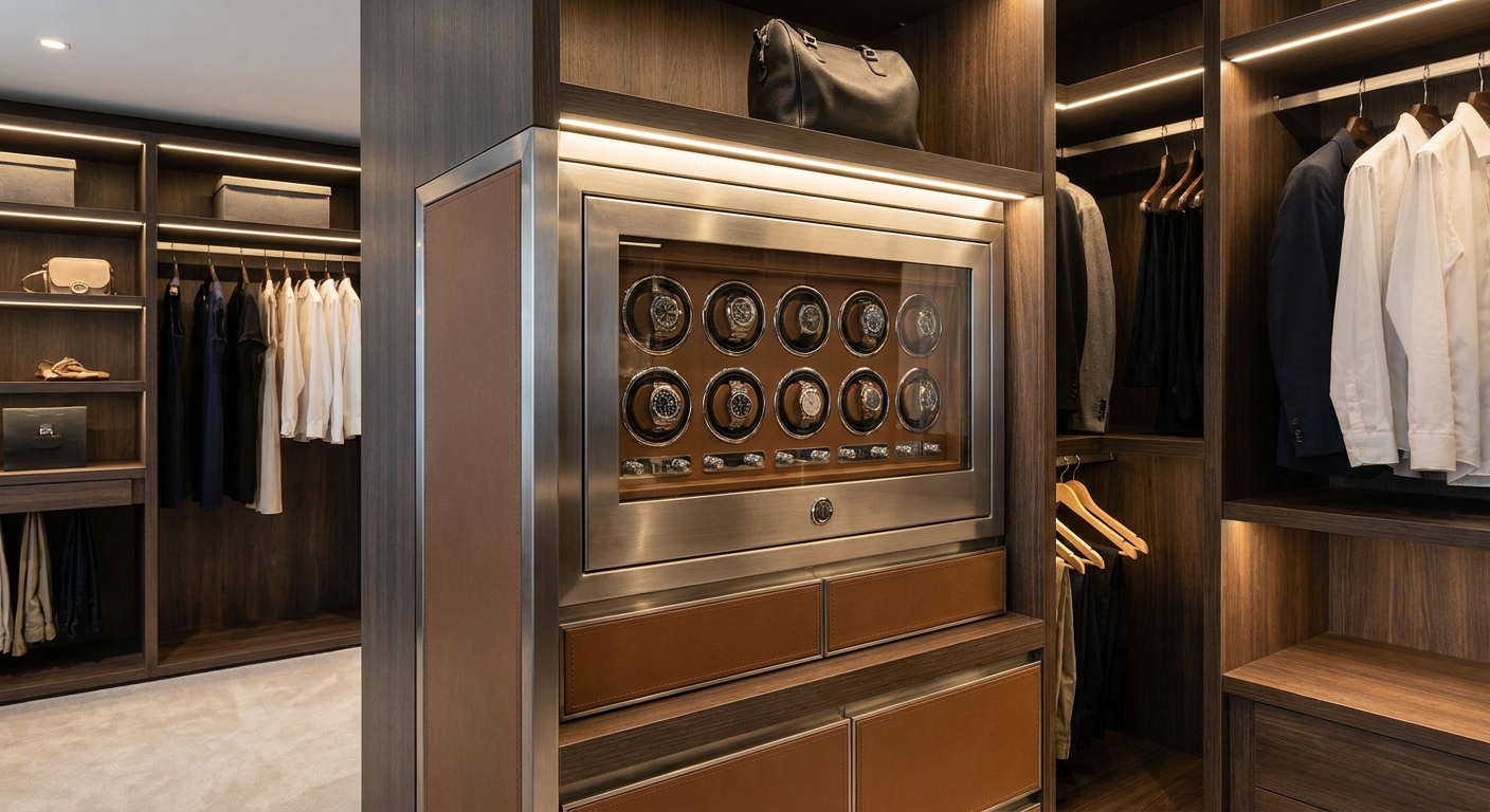 luxury jewelry safe watch winder closet